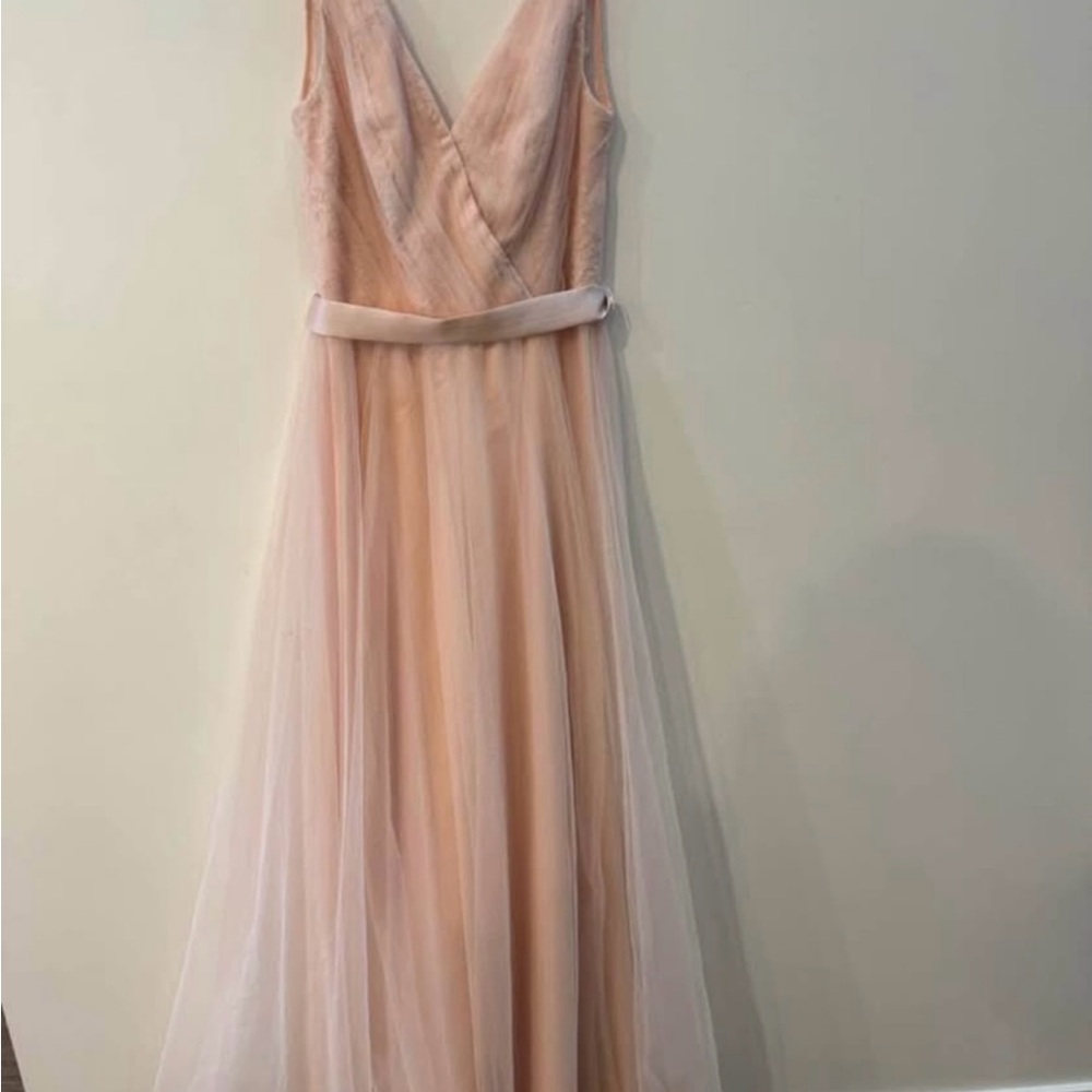 Vera Wang Elegant Pink Sleeveless Bridesmaid Dress